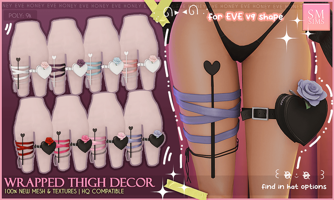 Скриншот мода Декор для бедра Wrapped Thigh Decor